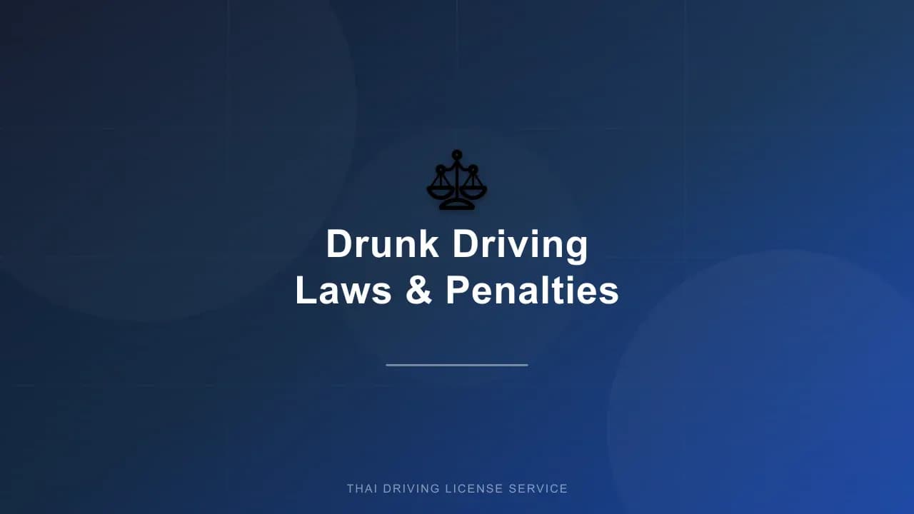 Drunk Driving Laws in Thailand: Penalties, Limits & Checkpoints