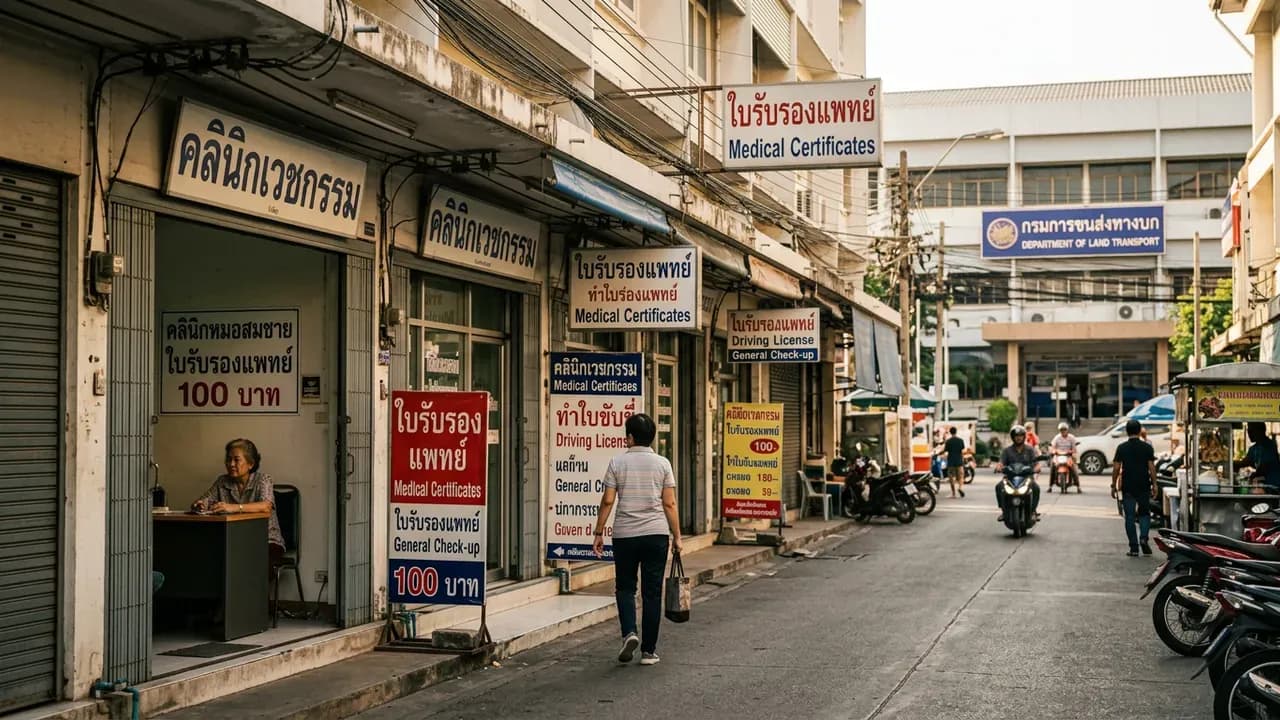 Medical Certificate Clinics Near DLT Offices in Thailand