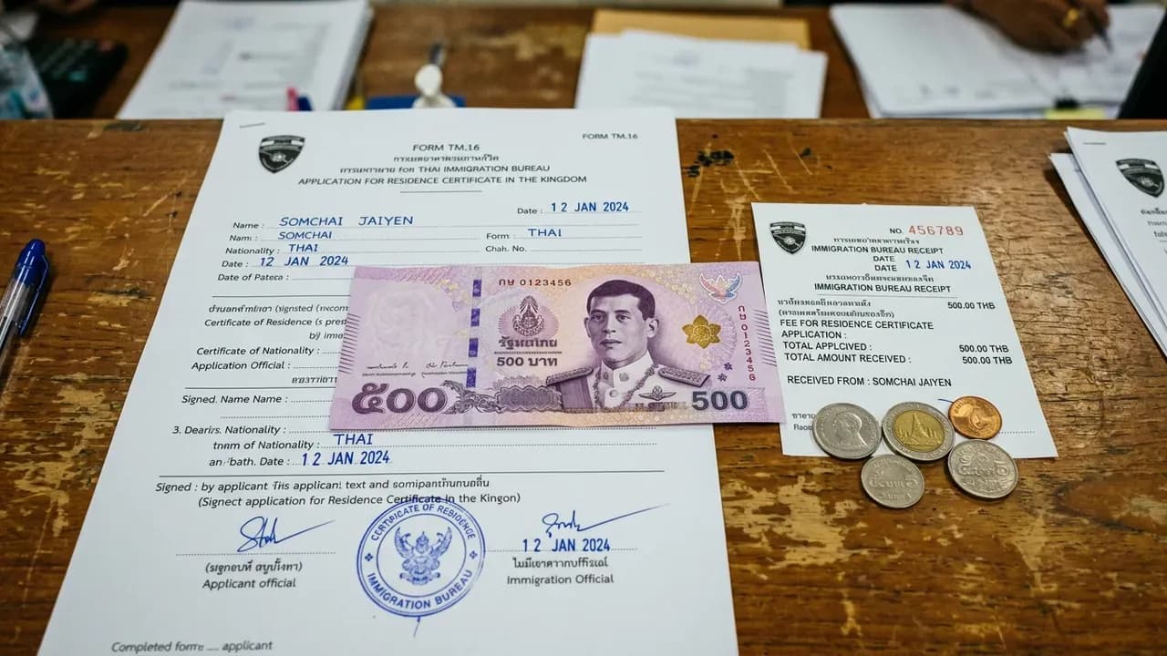 Residence Certificate Cost in Thailand: Full Fee Breakdown