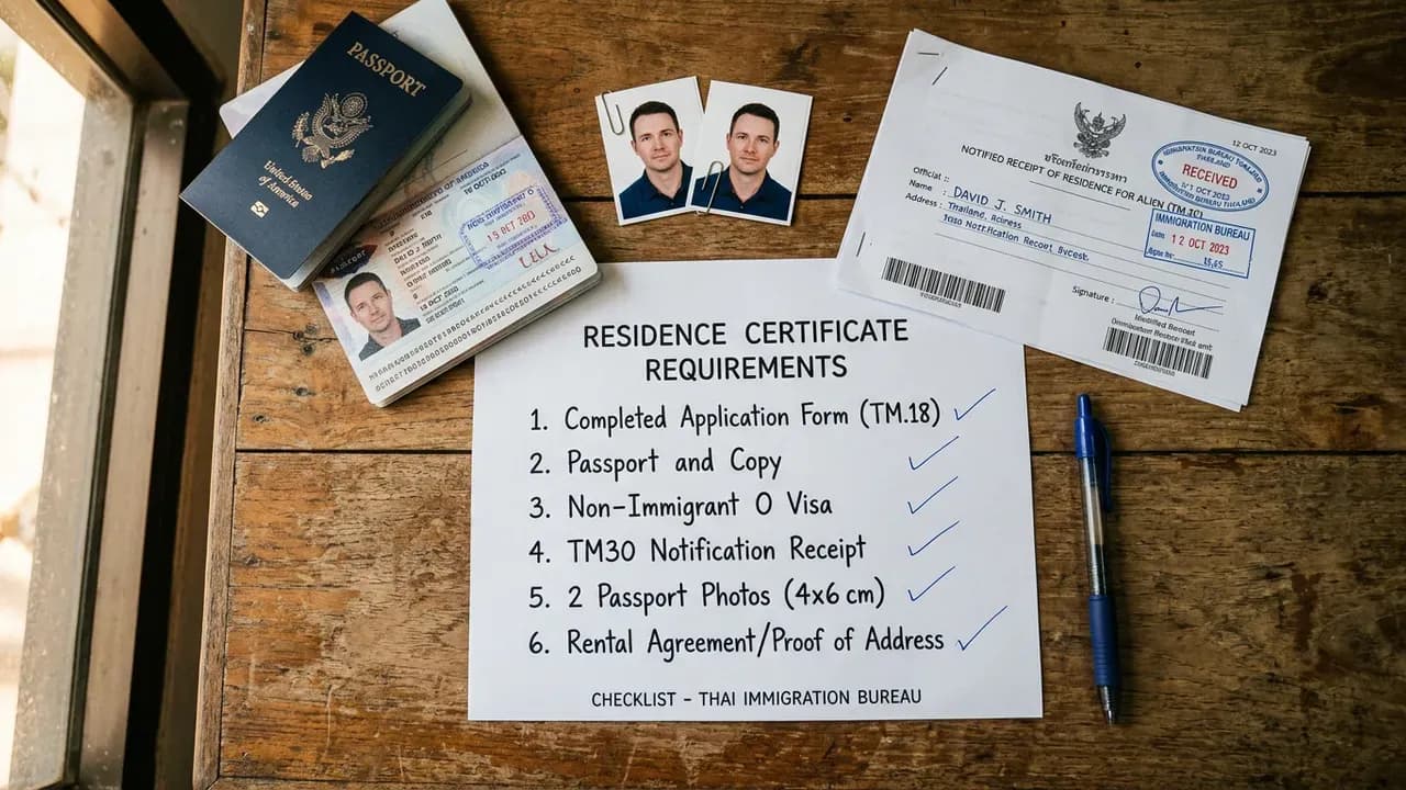 Residence Certificate Requirements in Thailand
