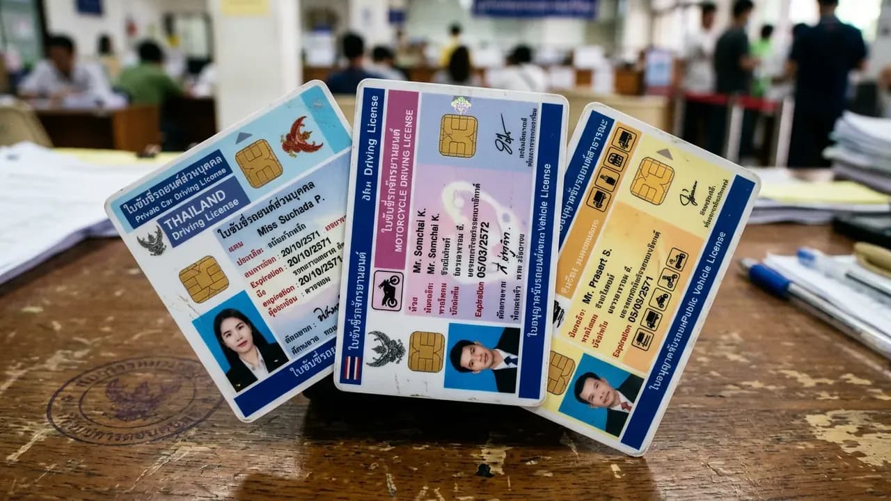Types of Thai Driving Licenses Explained