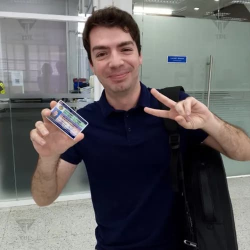 Client with new driving license