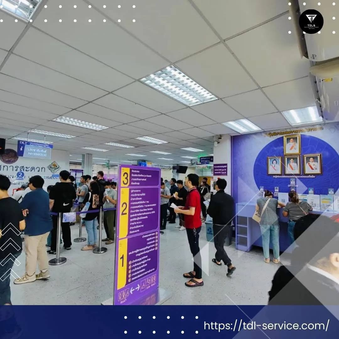 Inside the DLT office with applicants in queue