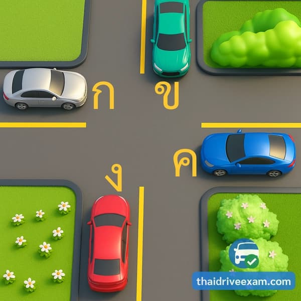 From the picture, if Vehicle A wants to drive straight ahead, what should it do?